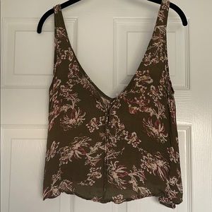 FREE PEOPLE Floral Crop Tank